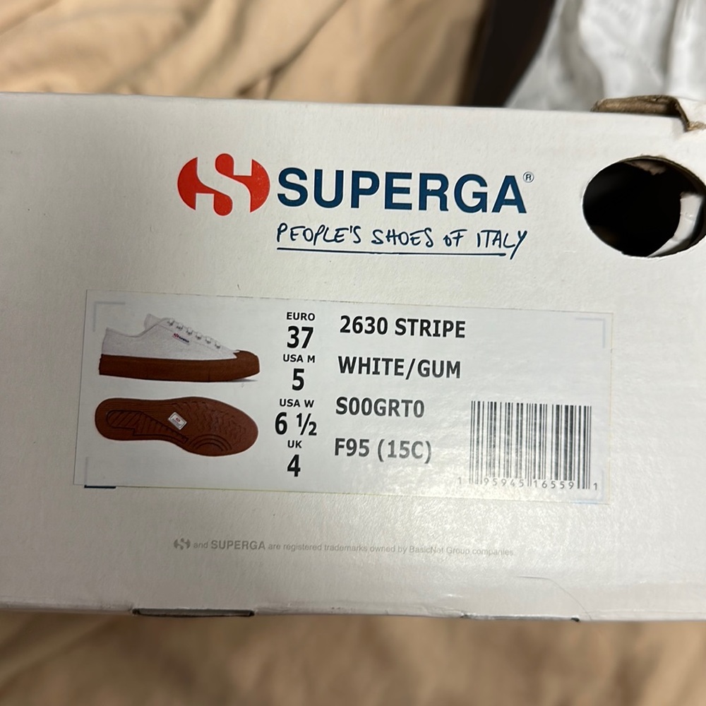 COPY - Superga white and gum shoes